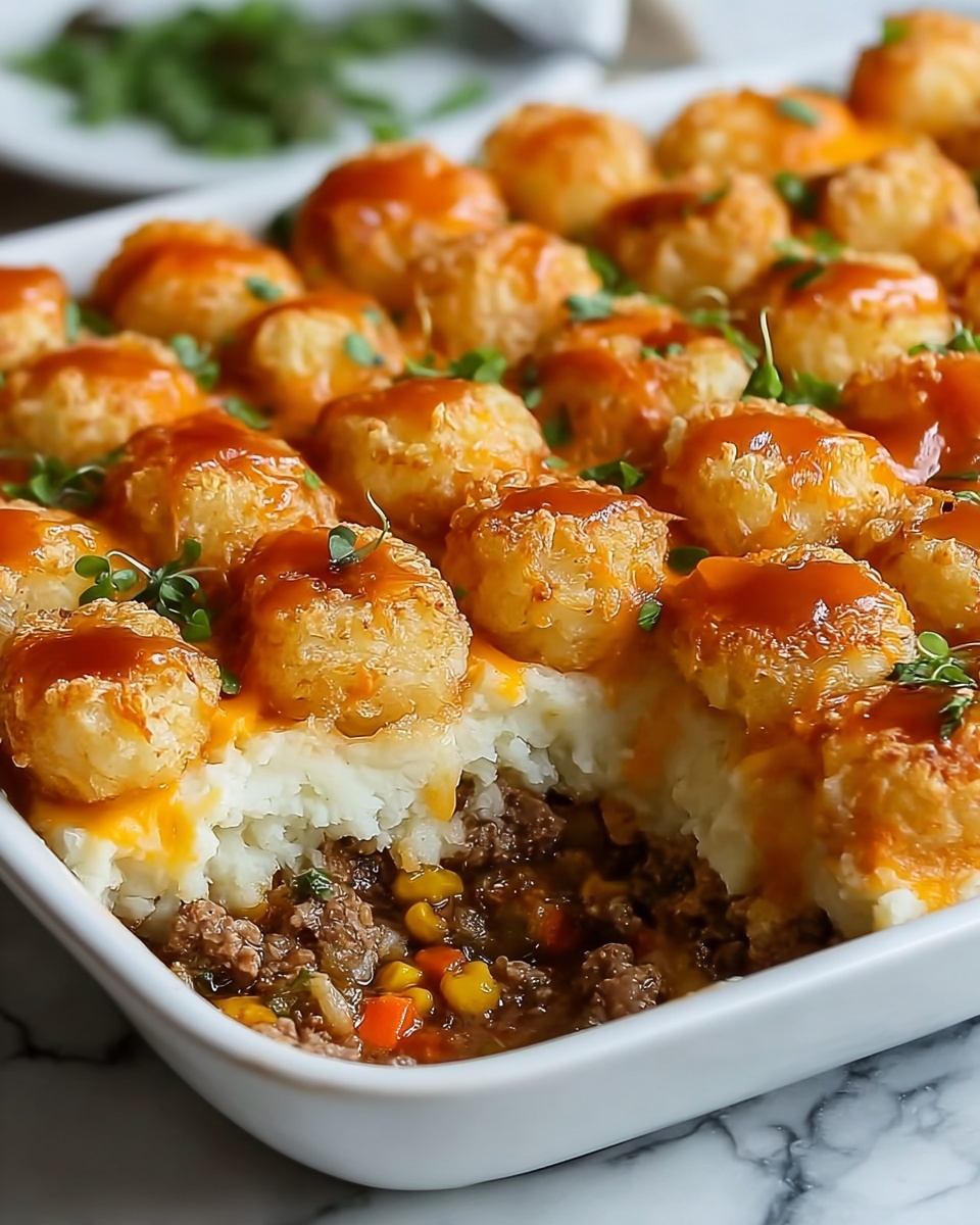 Shepherd’s Pie Tater Tot Casserole Recipe - Recipe Image