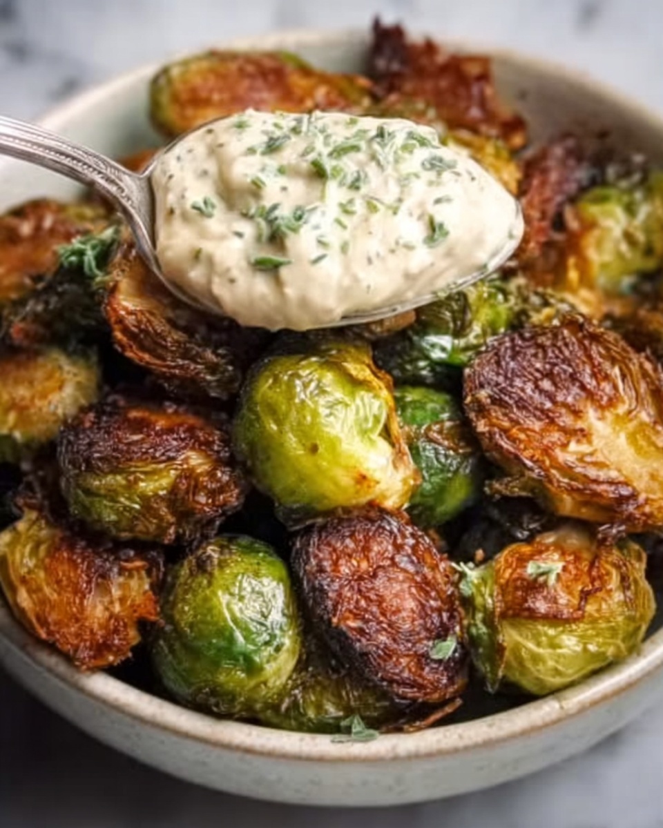 Crispy Fried Brussels Sprouts with Lemon Aioli Recipe - Recipe Image