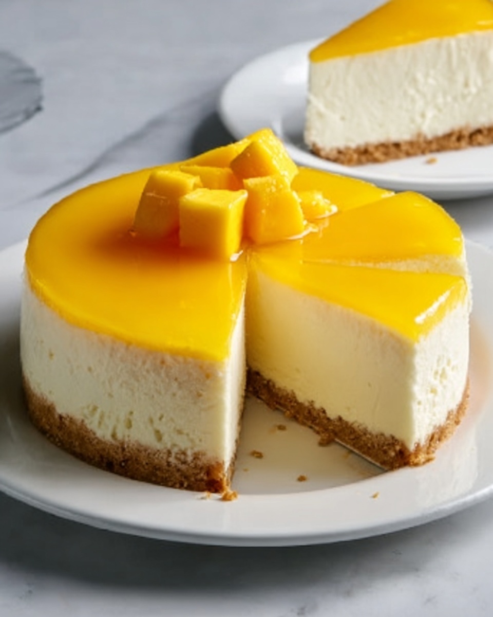 Mango Japanese Cheesecake Recipe - Recipe Image
