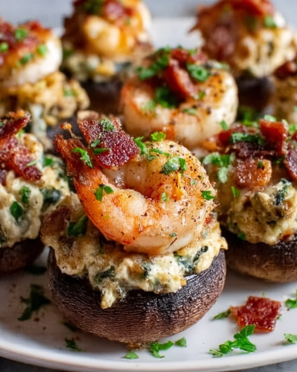 Creamy Shrimp Stuffed Mushrooms Recipe - Recipe Image