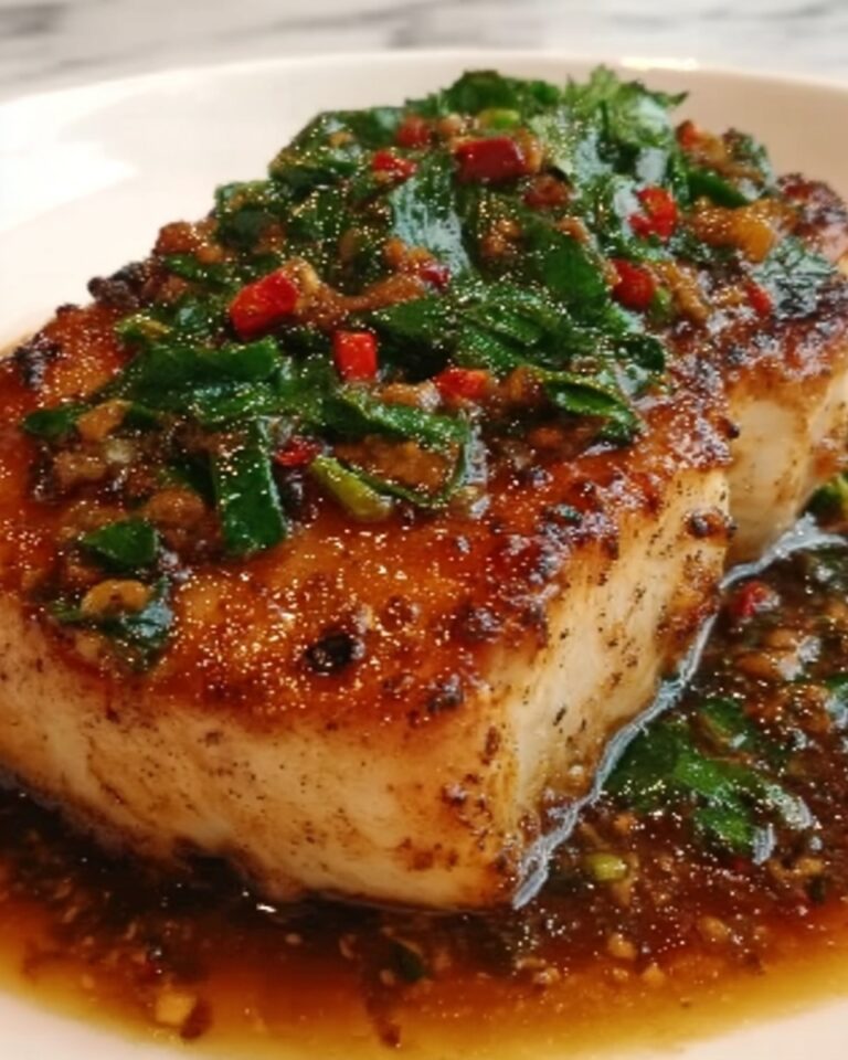 Pan-Fried Sea Bass with Chili & Greens Recipe