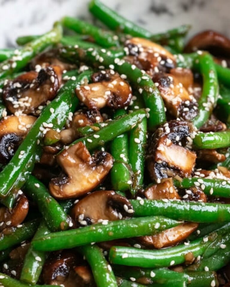 Teriyaki Green Beans with Mushrooms and Shallots Recipe