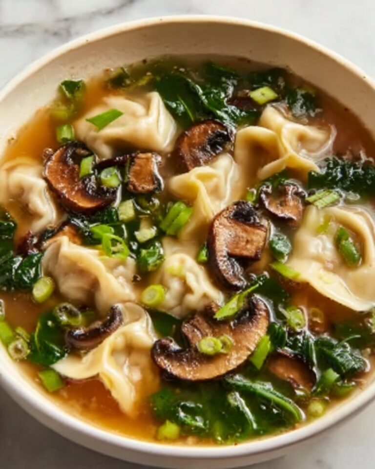 Potsticker Soup with Mushrooms and Bok Choy Recipe
