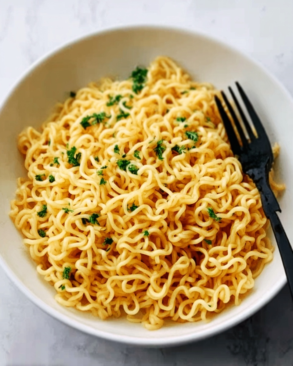 Garlic Butter Ramen Noodles Recipe - Recipe Image