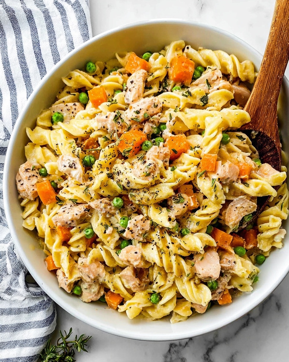 Chicken Pot Pie Pasta Recipe - Recipe Image