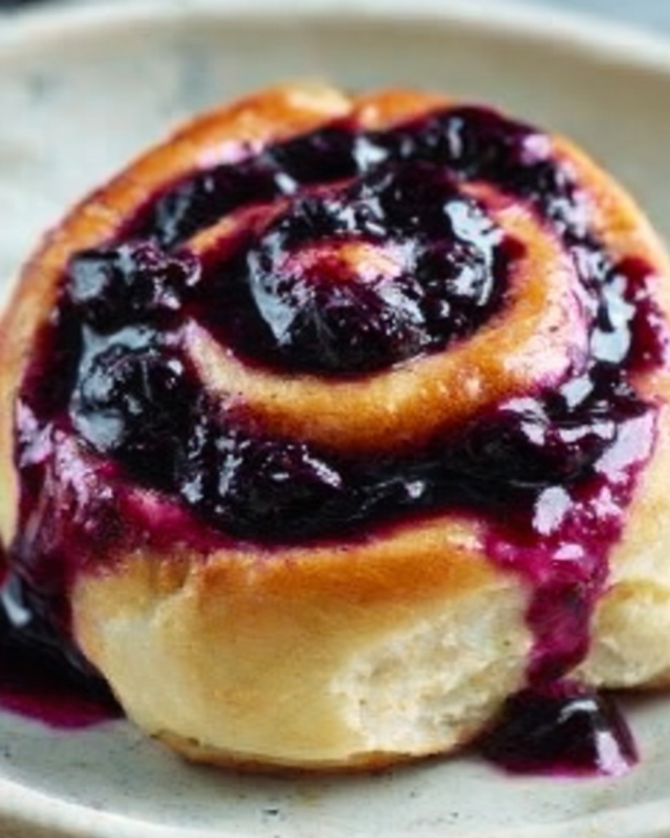Blackberry Sweet Rolls with Cream Cheese Glaze Recipe - Recipe Image