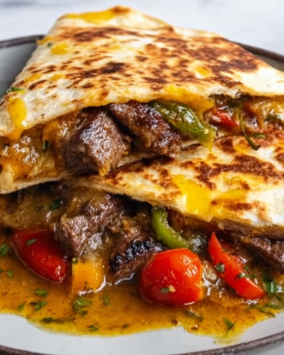 Chili Lime Steak Fajita Quesadillas Recipe - Recipe Image