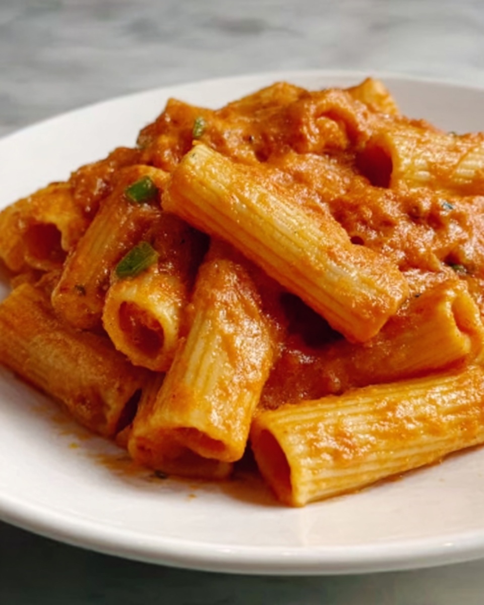 Delicious Spicy Rigatoni Pasta Recipe - Recipe Image