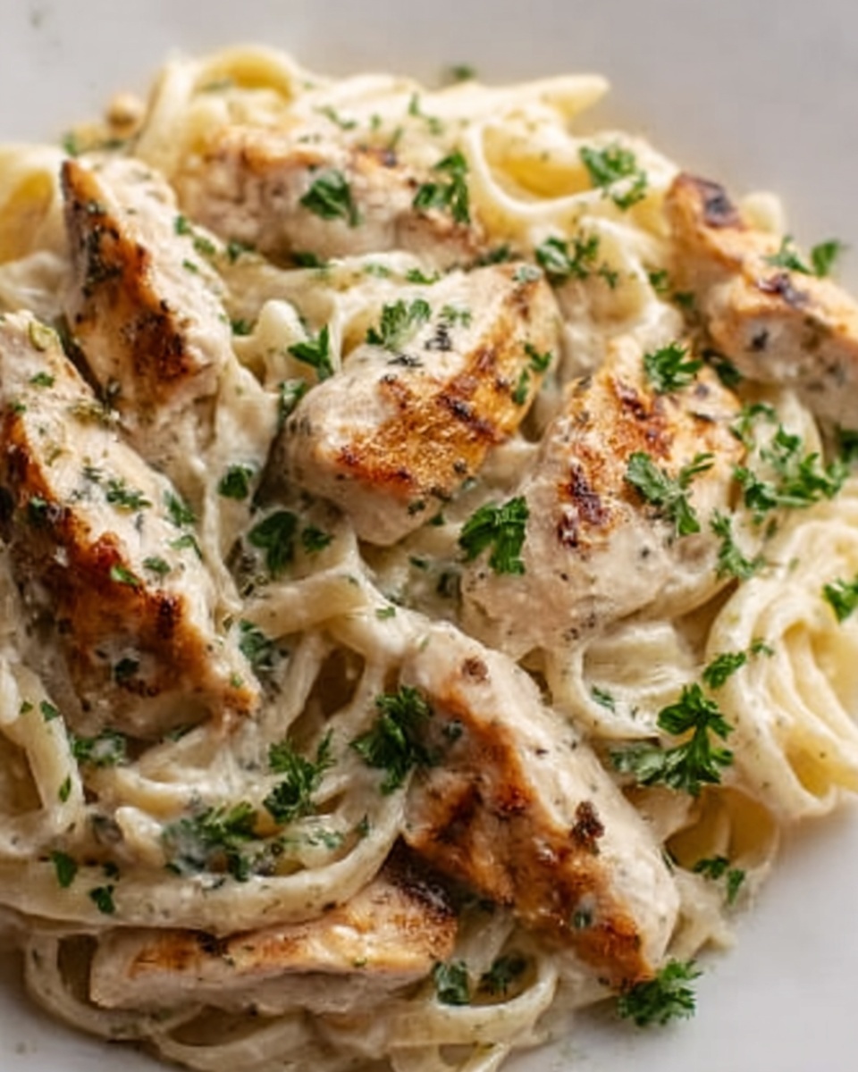 Creamy Garlic Chicken and Penne Recipe - Recipe Image