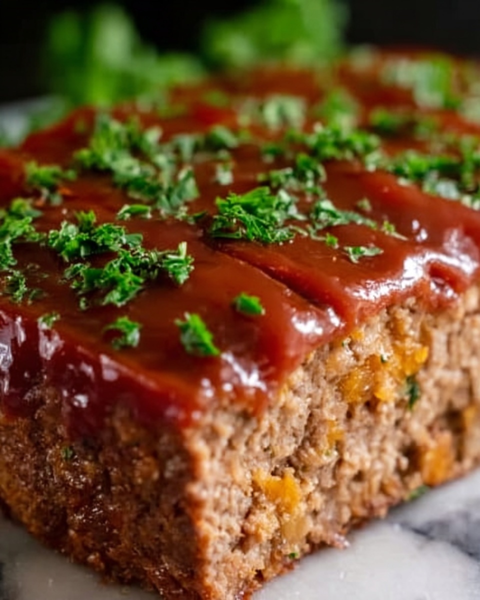 Turkey Meatloaf with Tangy Ketchup- Brown Sugar Glaze Recipe - Recipe Image