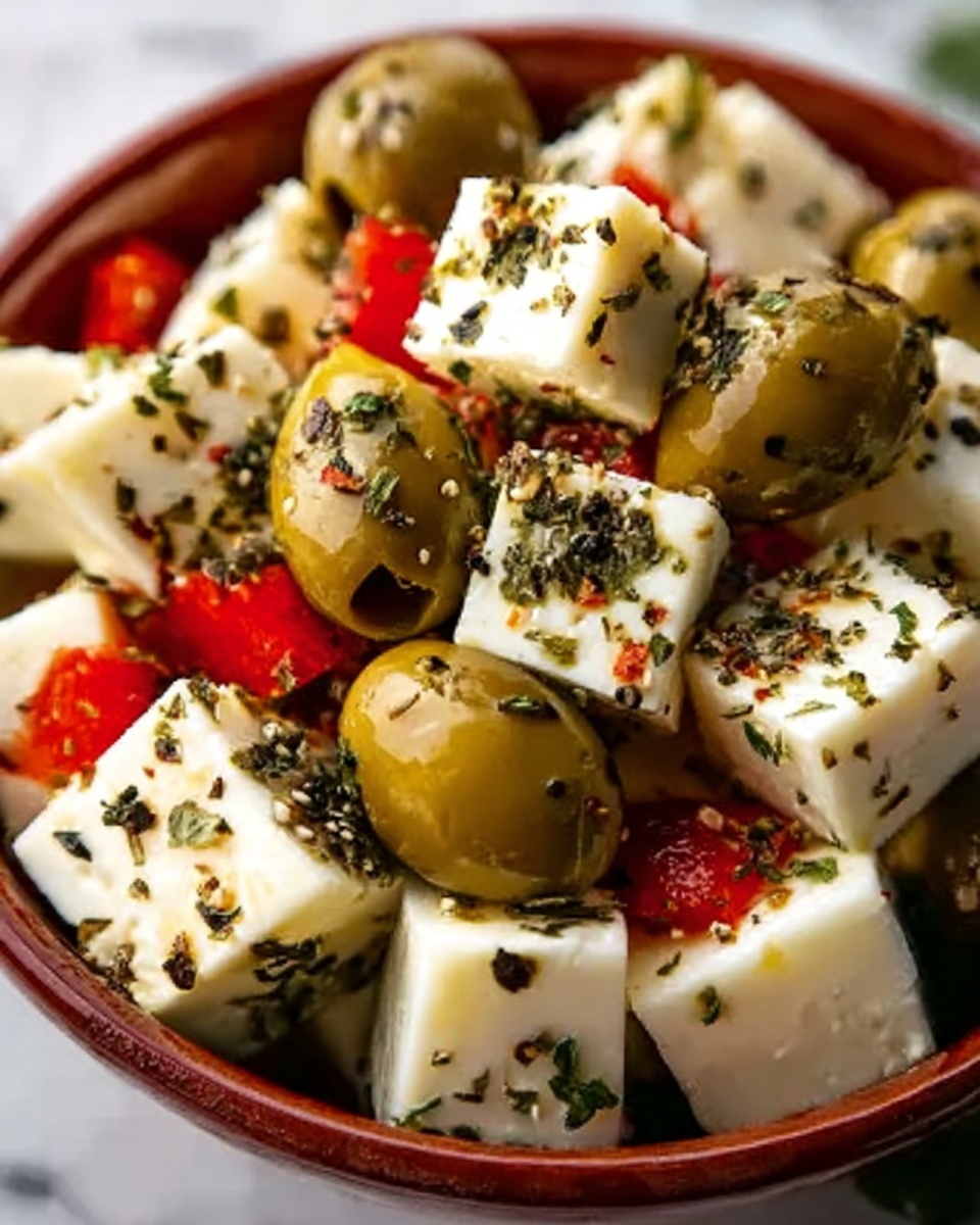 Marinated Cheese and Olive Platter Recipe - Recipe Image
