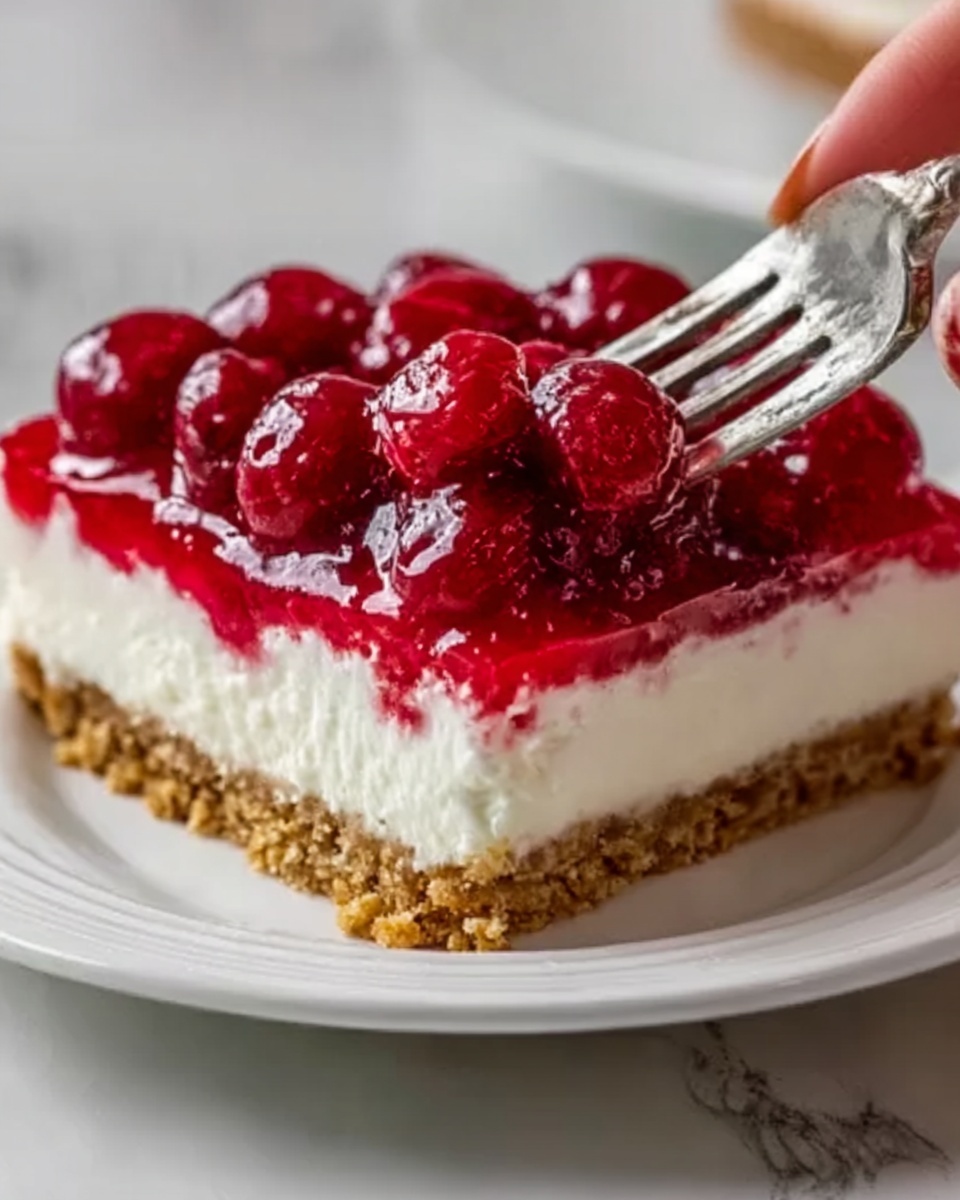 No-Bake Raspberry Cheesecake Bars Recipe - Recipe Image
