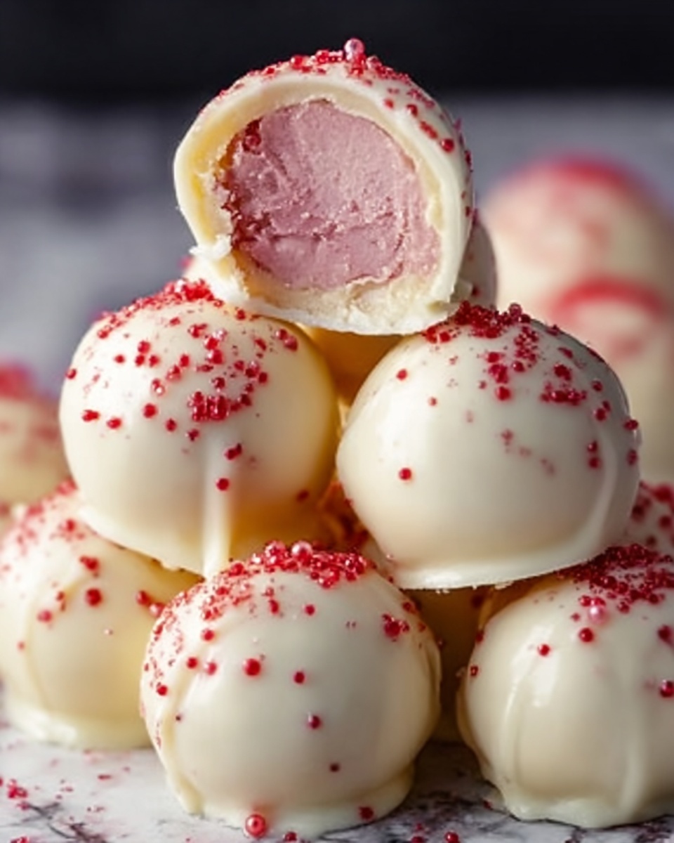White Chocolate Strawberry Truffles Recipe - Recipe Image