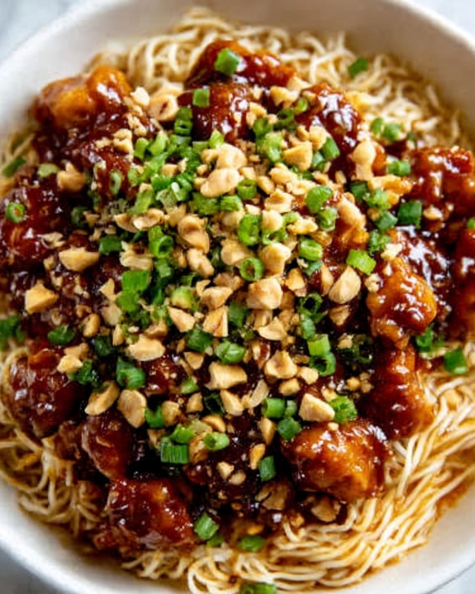 Spicy Kung Pao Chicken Noodles Recipe - Recipe Image