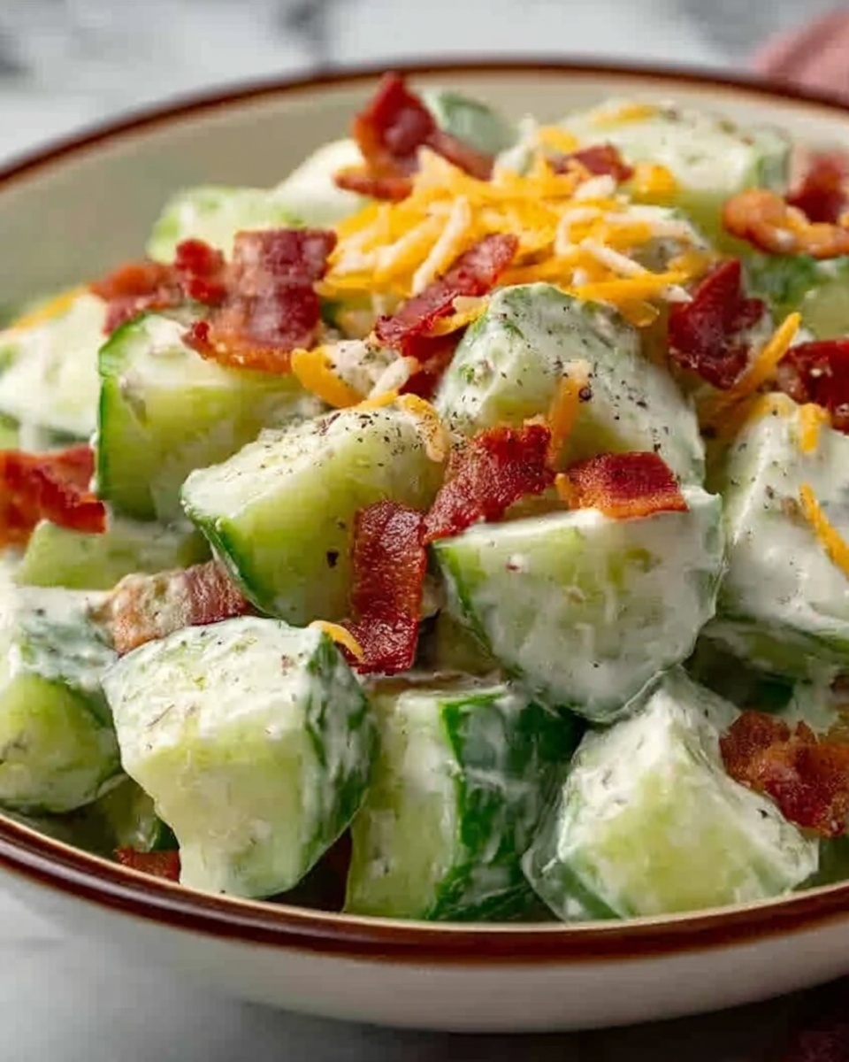 Creamy Cucumber Cheddar Salad Recipe - Recipe Image