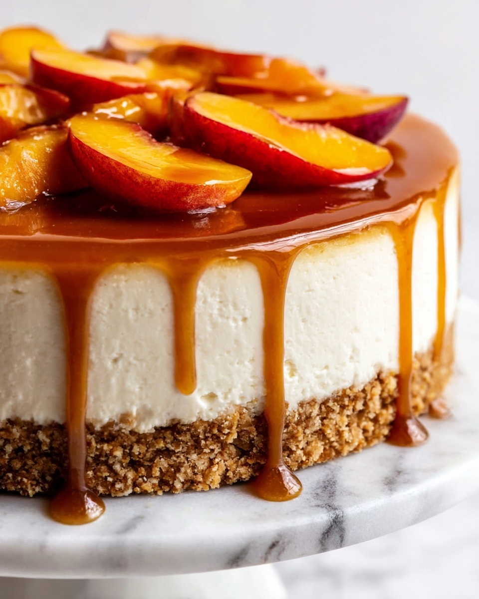 Peach Cobbler Cheesecake Recipe - Recipe Image