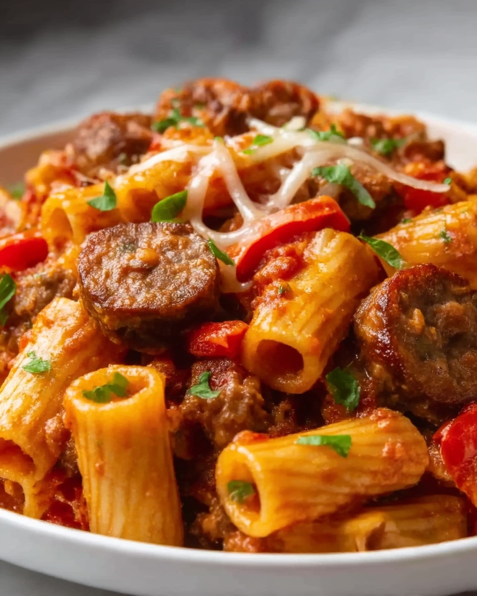 Sweet Pepper and Sausage Pasta Recipe - Recipe Image