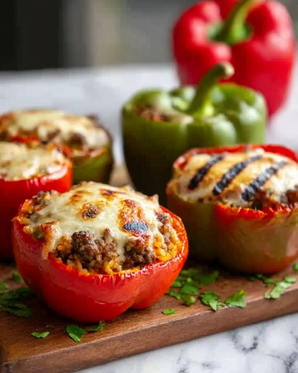 Grilled Stuffed Bell Peppers with Rice, Black Beans, and Corn Recipe - Recipe Image