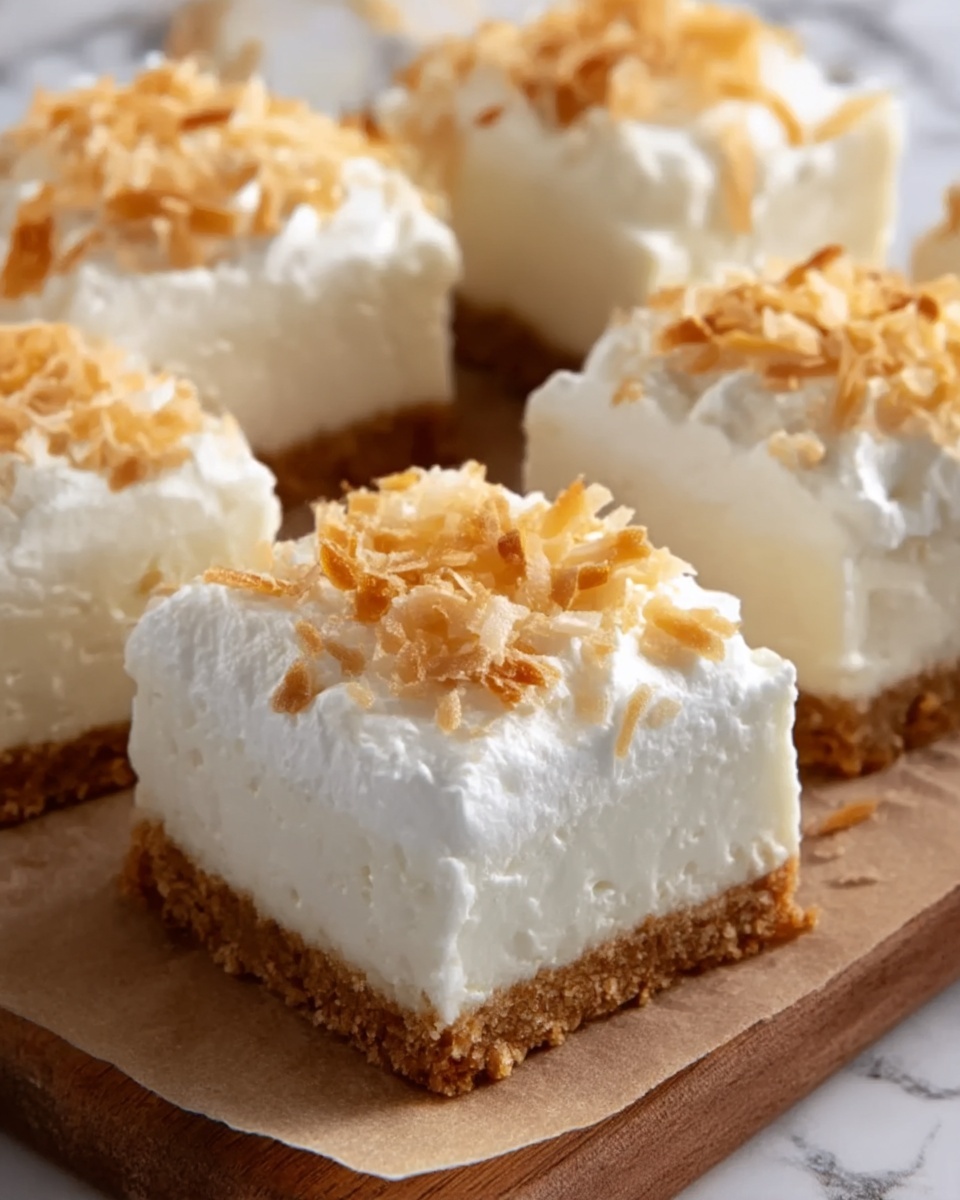 Skinny Coconut Cheesecake Bars Recipe - Recipe Image