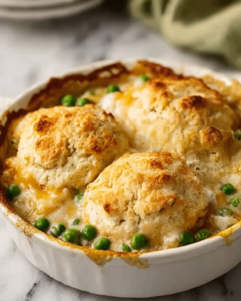 Chicken Cobbler with Red Lobster Cheddar Bay Biscuit Topping Recipe