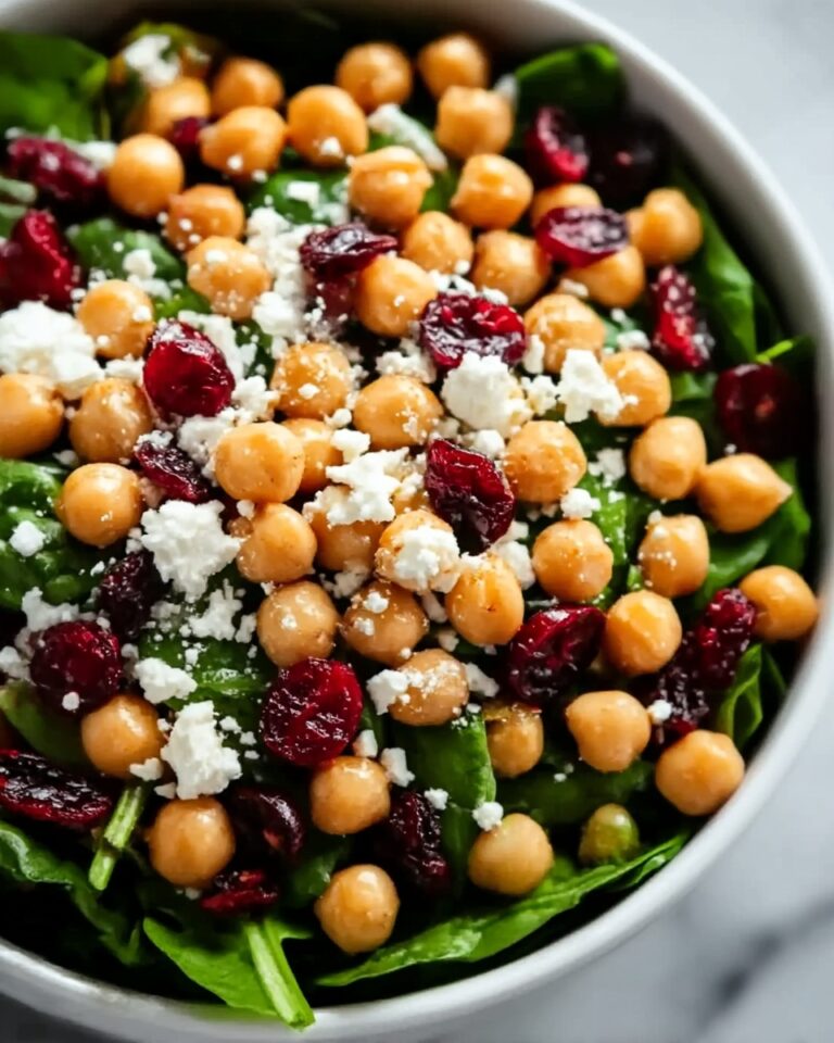 Feta & Cranberry Chickpeas with Lemon Vinaigrette Recipe