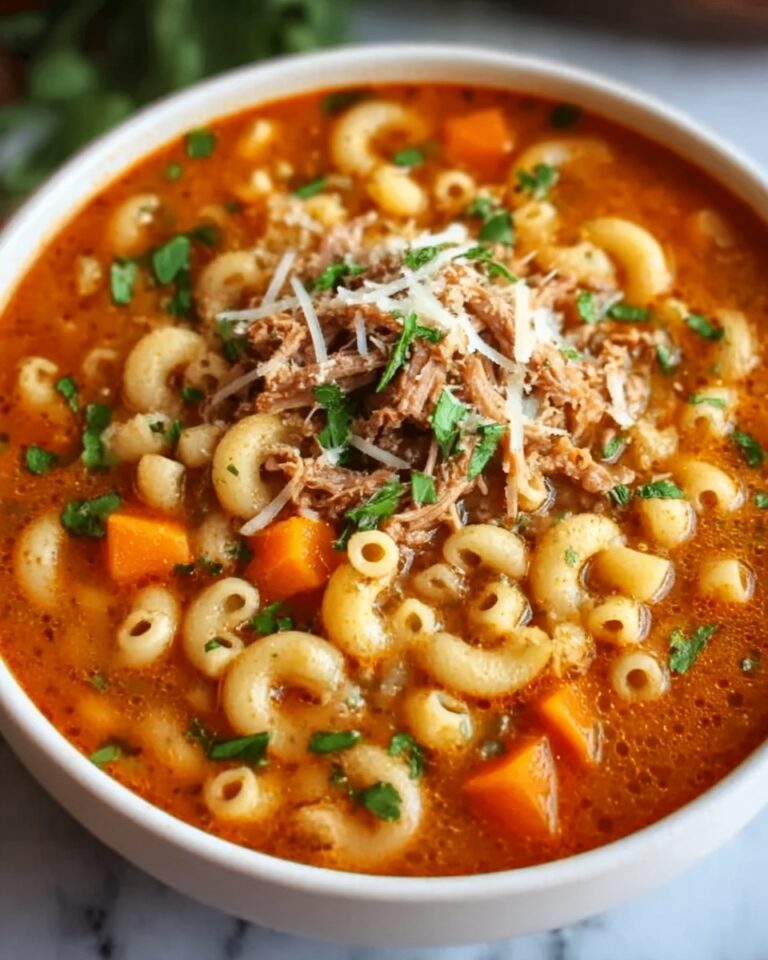 Beef & Tomato Macaroni Soup Recipe
