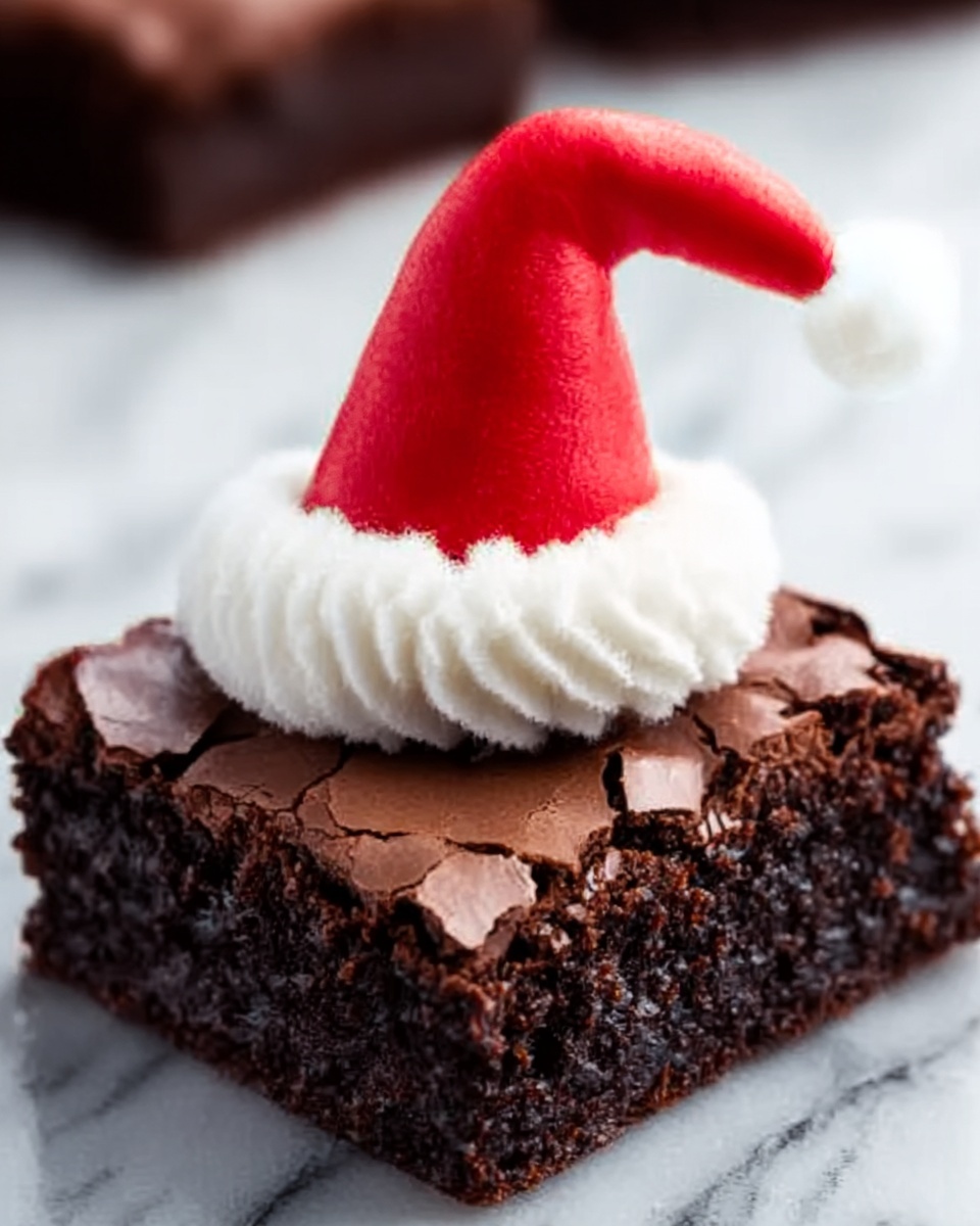 Santa Hat Brownies Recipe - Recipe Image