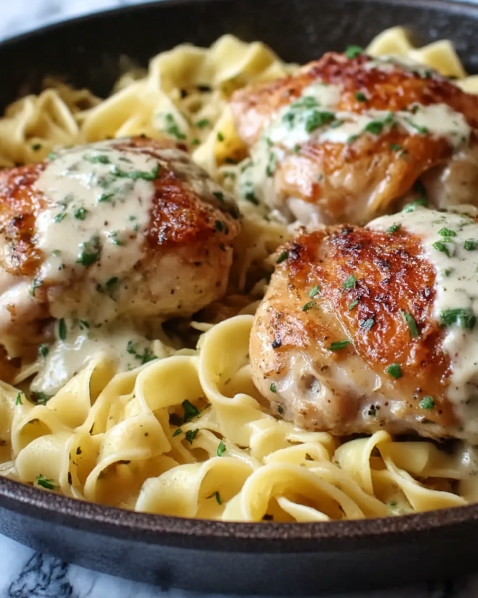 One-Pan Chicken with Buttered Noodles Recipe - Recipe Image