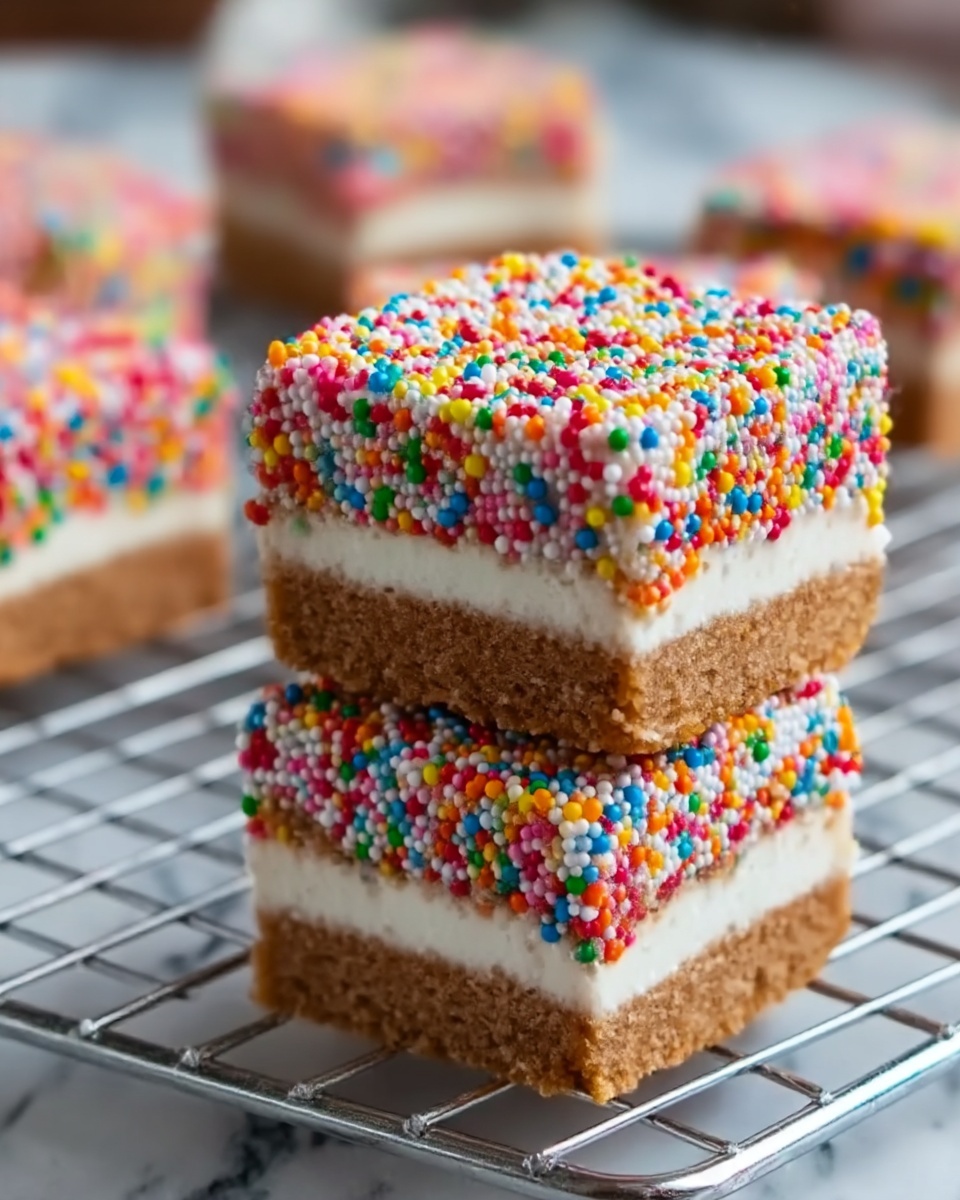 Fairy Bread Lamingtons Recipe - Recipe Image
