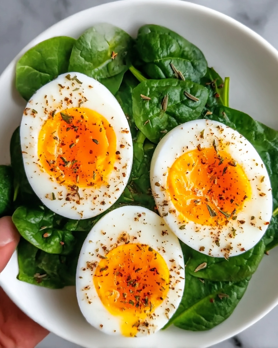 Hard-Boiled Egg Spinach Breakfast Recipe - Recipe Image