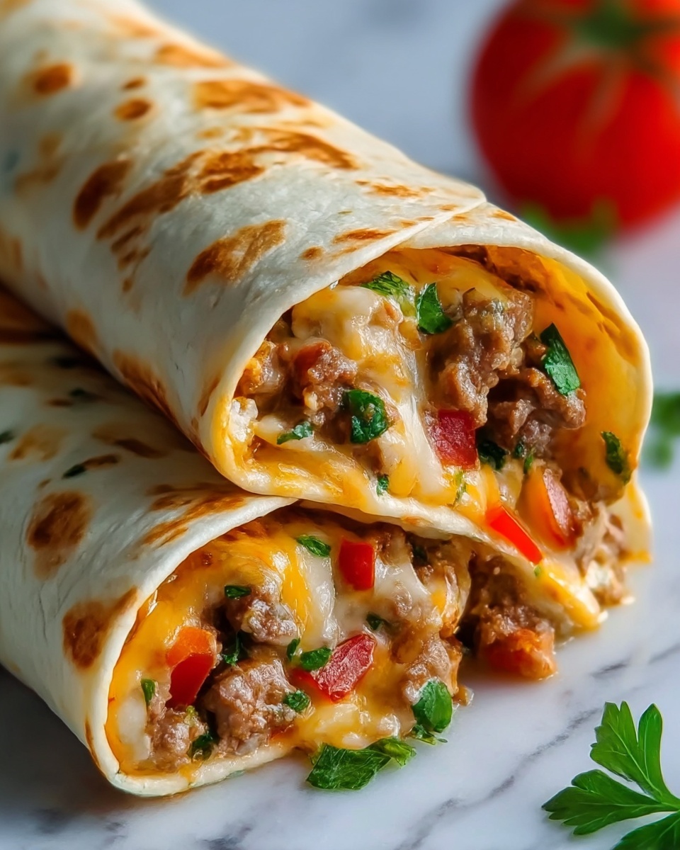 Nacho Cheese Beef Wrap Recipe - Recipe Image