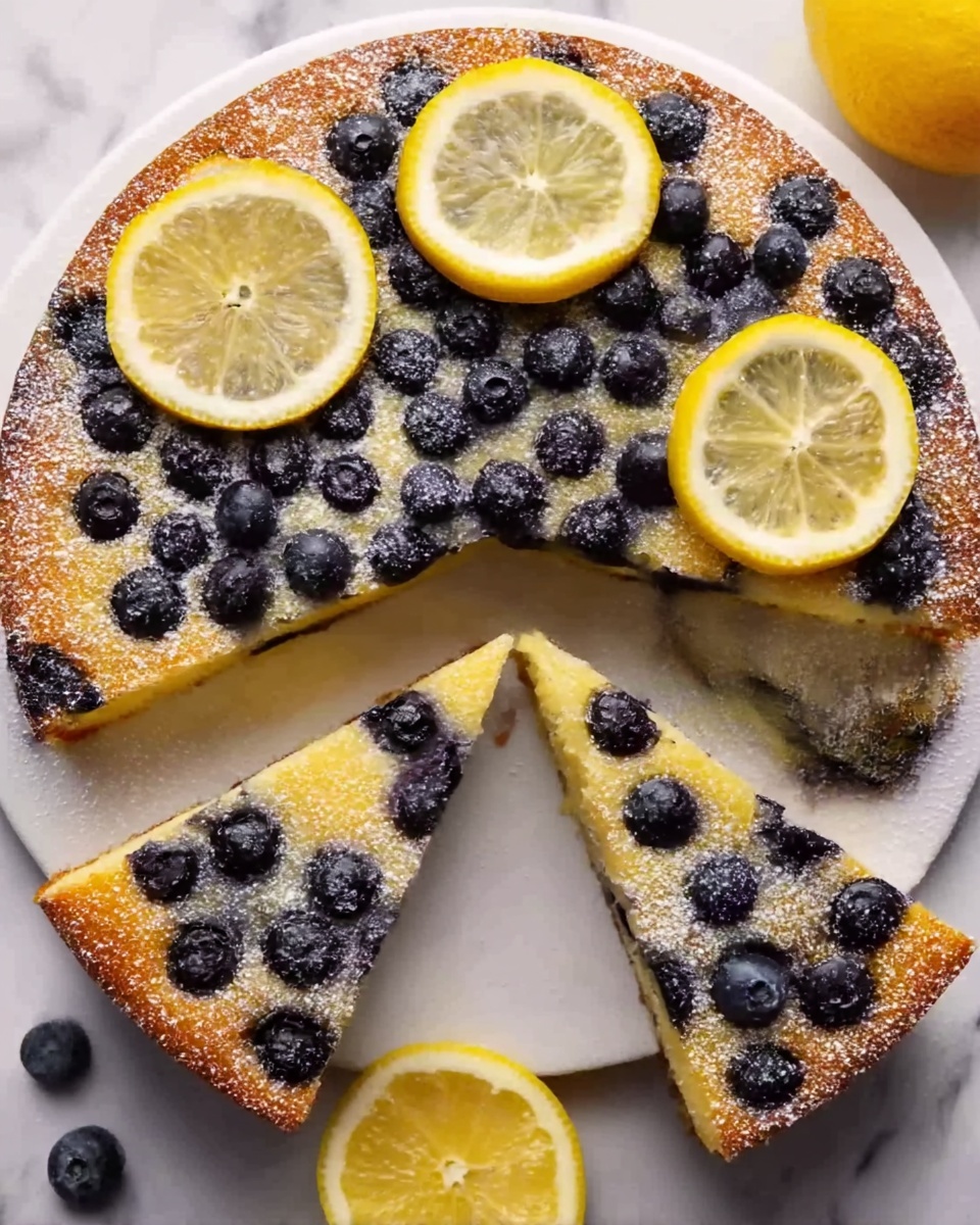 Easy Vegan Lemon Blueberry Cake Recipe - Recipe Image