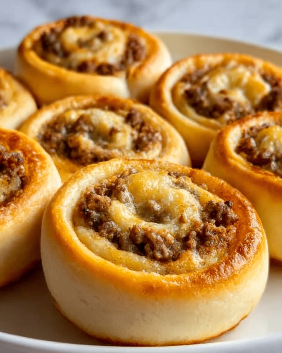 Sausage and Cheddar Crescent Roll Pinwheels Recipe - Recipe Image
