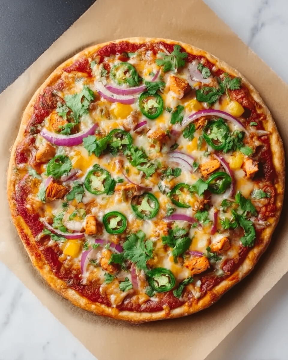Pineapple Jalapeño BBQ Chicken Pizza Recipe - Recipe Image
