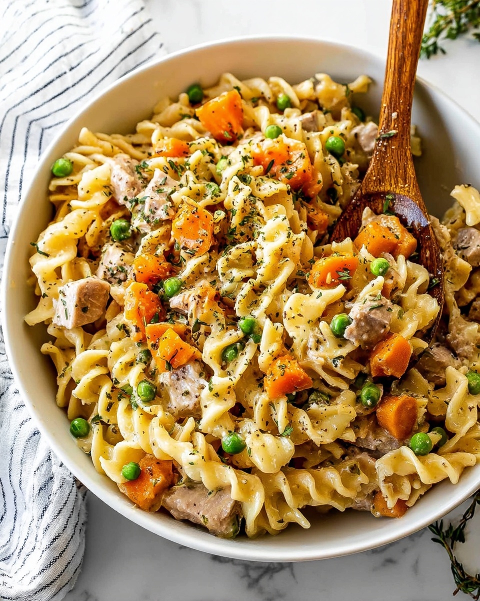 Chicken Pot Pie Pasta Recipe - Recipe Image