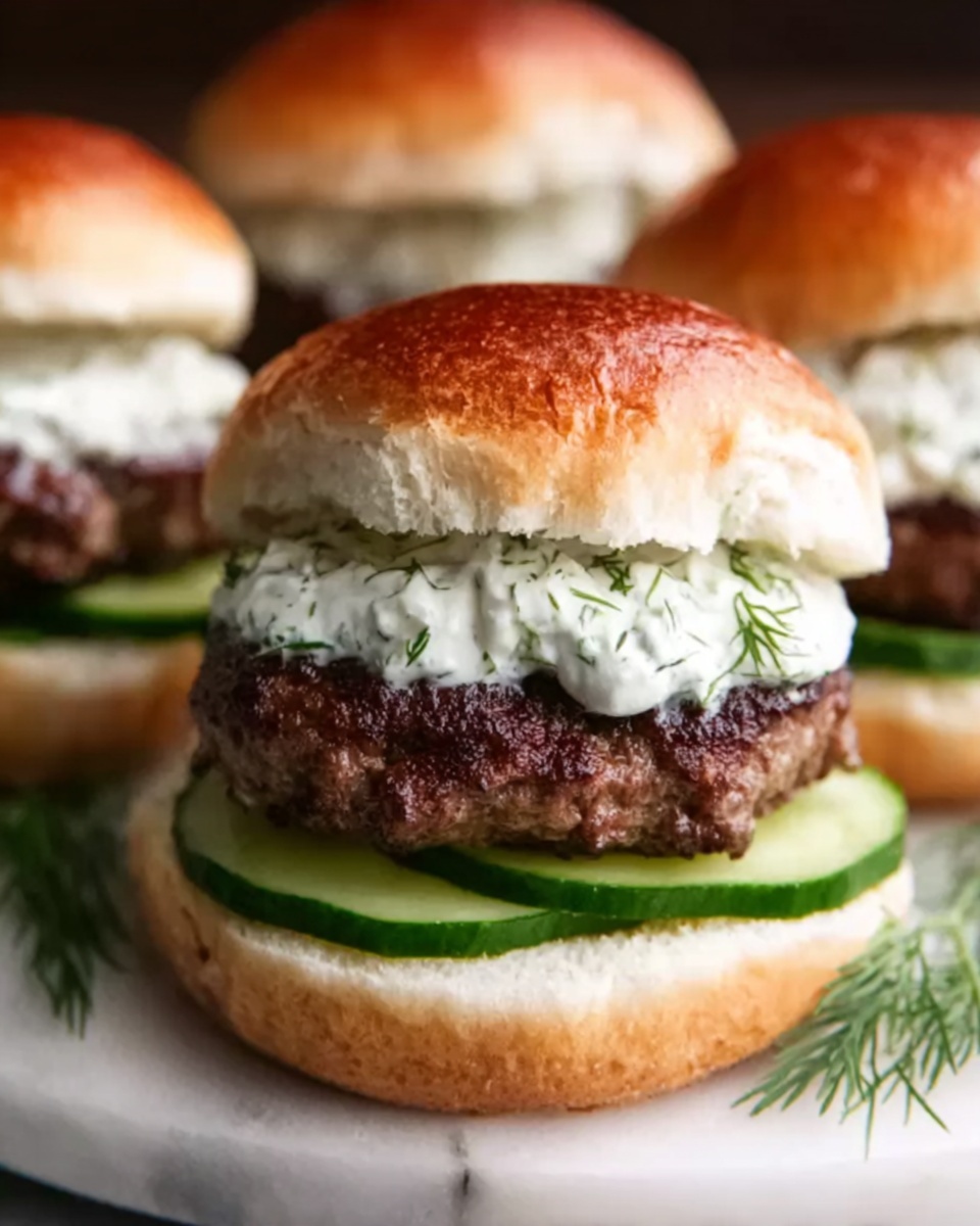 Lamb Sliders with Dill Greek Yogurt Recipe - Recipe Image
