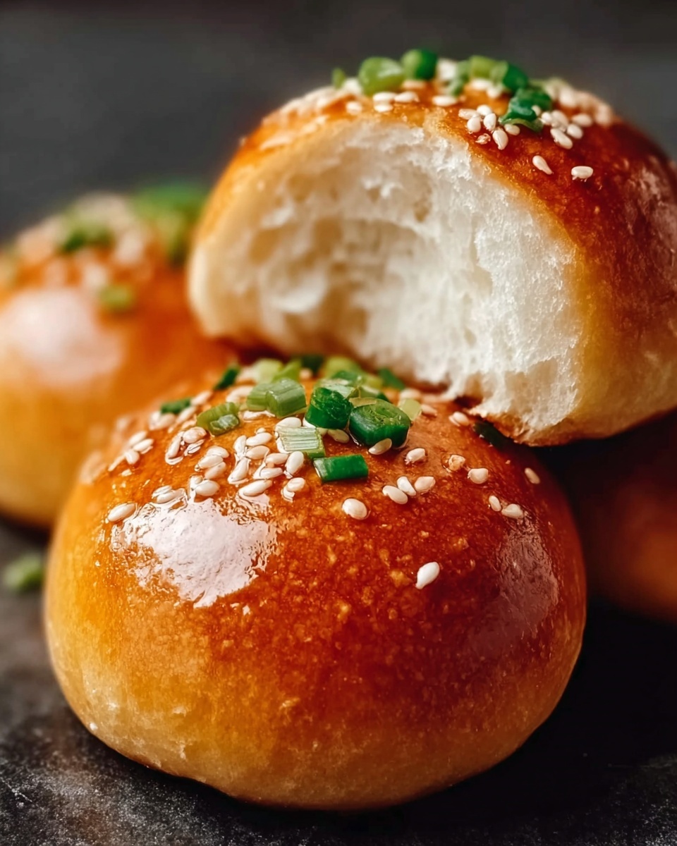 Pan Fried Pork Buns with Green Onion and Ginger Recipe - Recipe Image