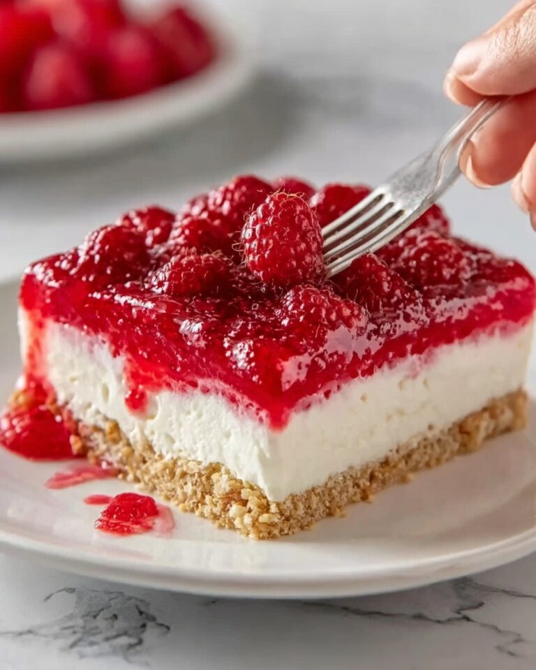 No-Bake Raspberry Cheesecake Bars Recipe