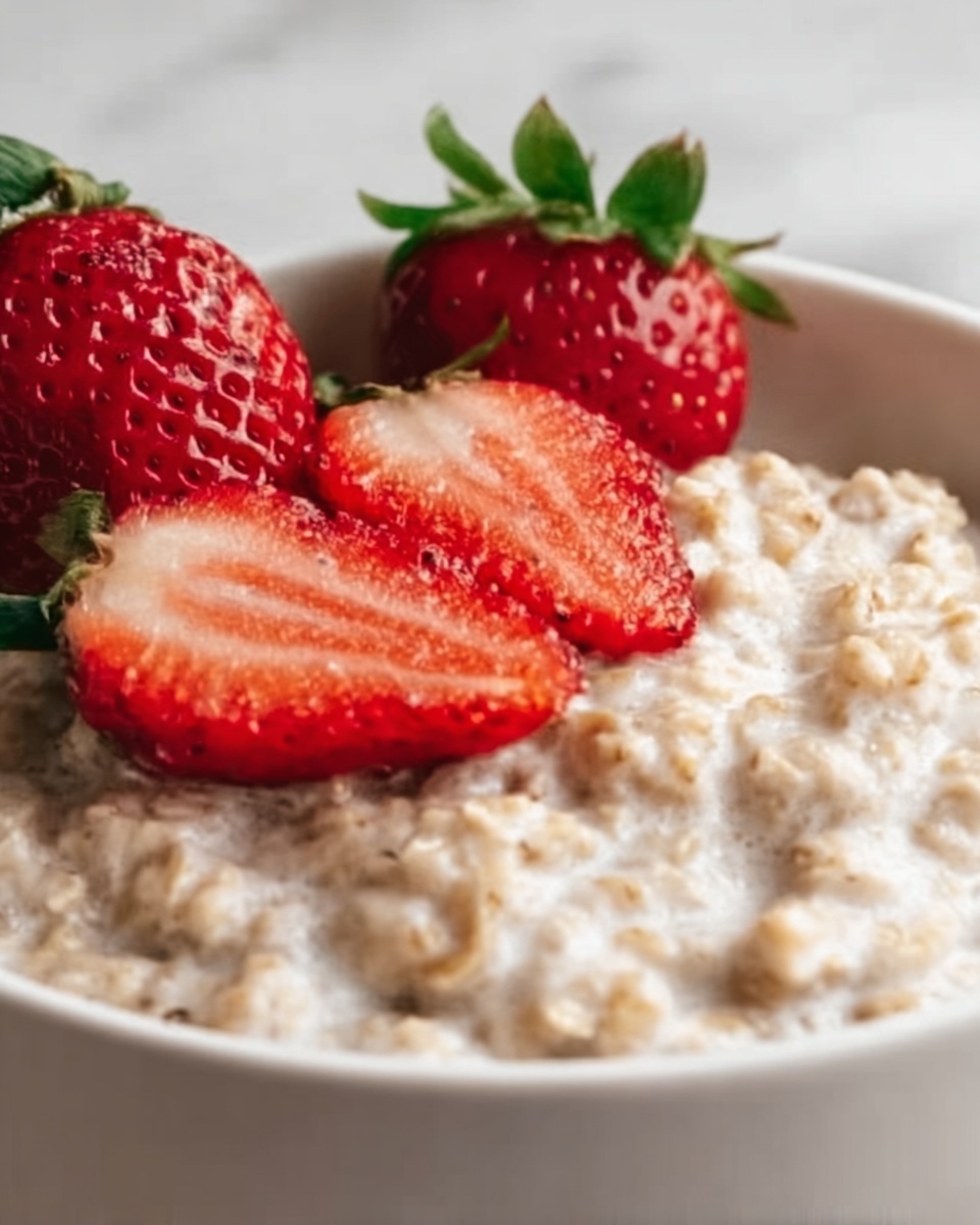Crock Pot Strawberry and Cream Oatmeal Recipe - Recipe Image
