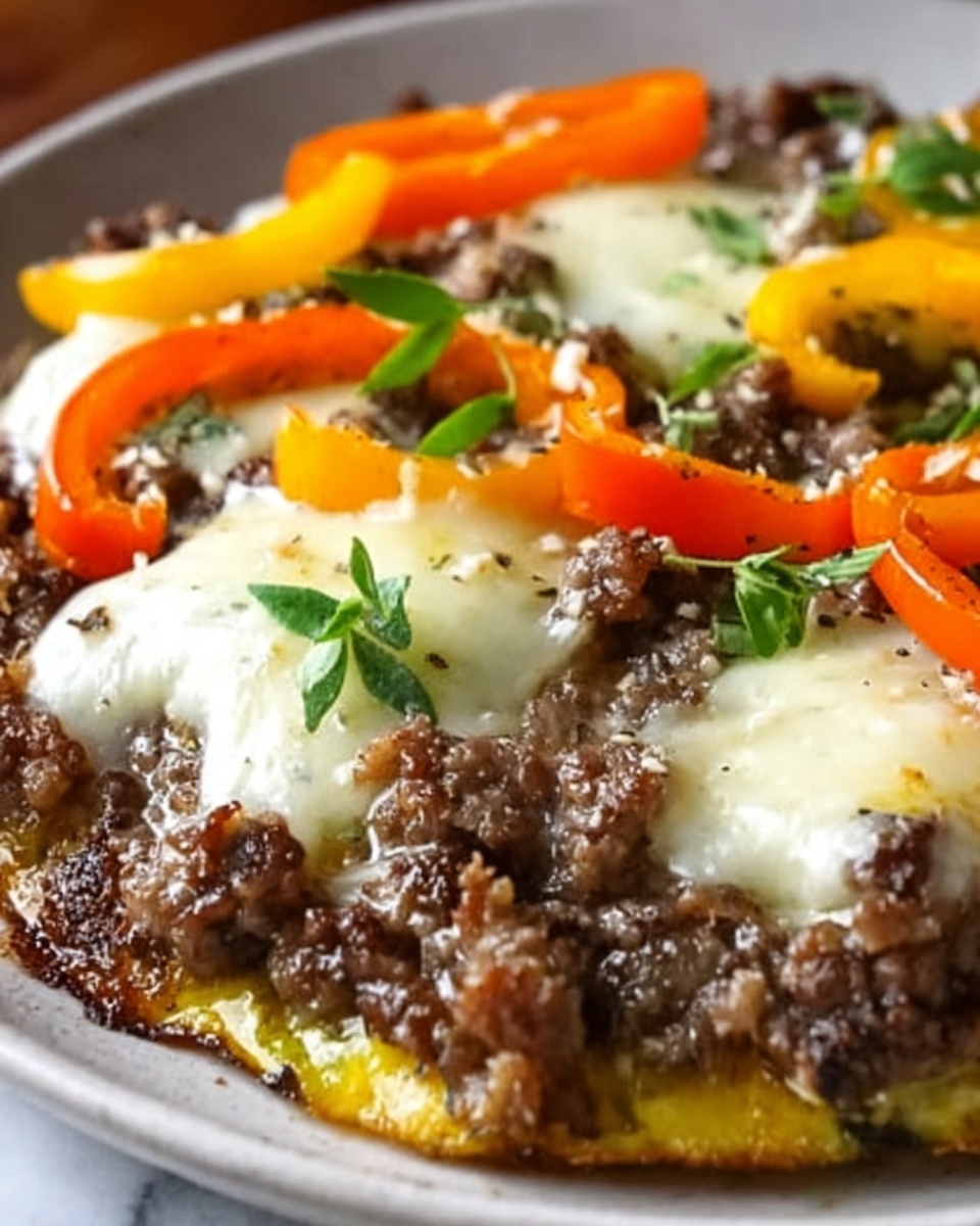 Philly Cheesesteak Loaded Stuffed Peppers Recipe - Recipe Image