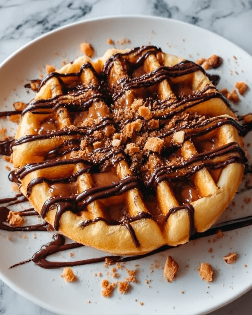 Crispy Homemade Funnel Cake with Chocolate Drizzle Recipe - Recipe Image