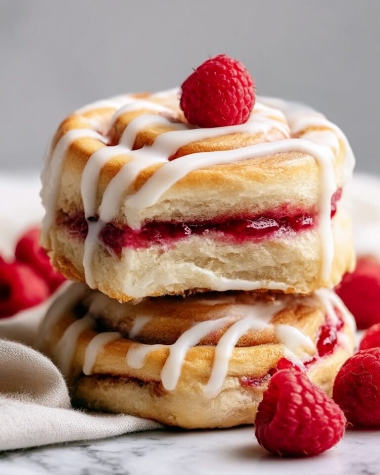 Raspberry Cinnamon Rolls with Lemon Glaze Recipe