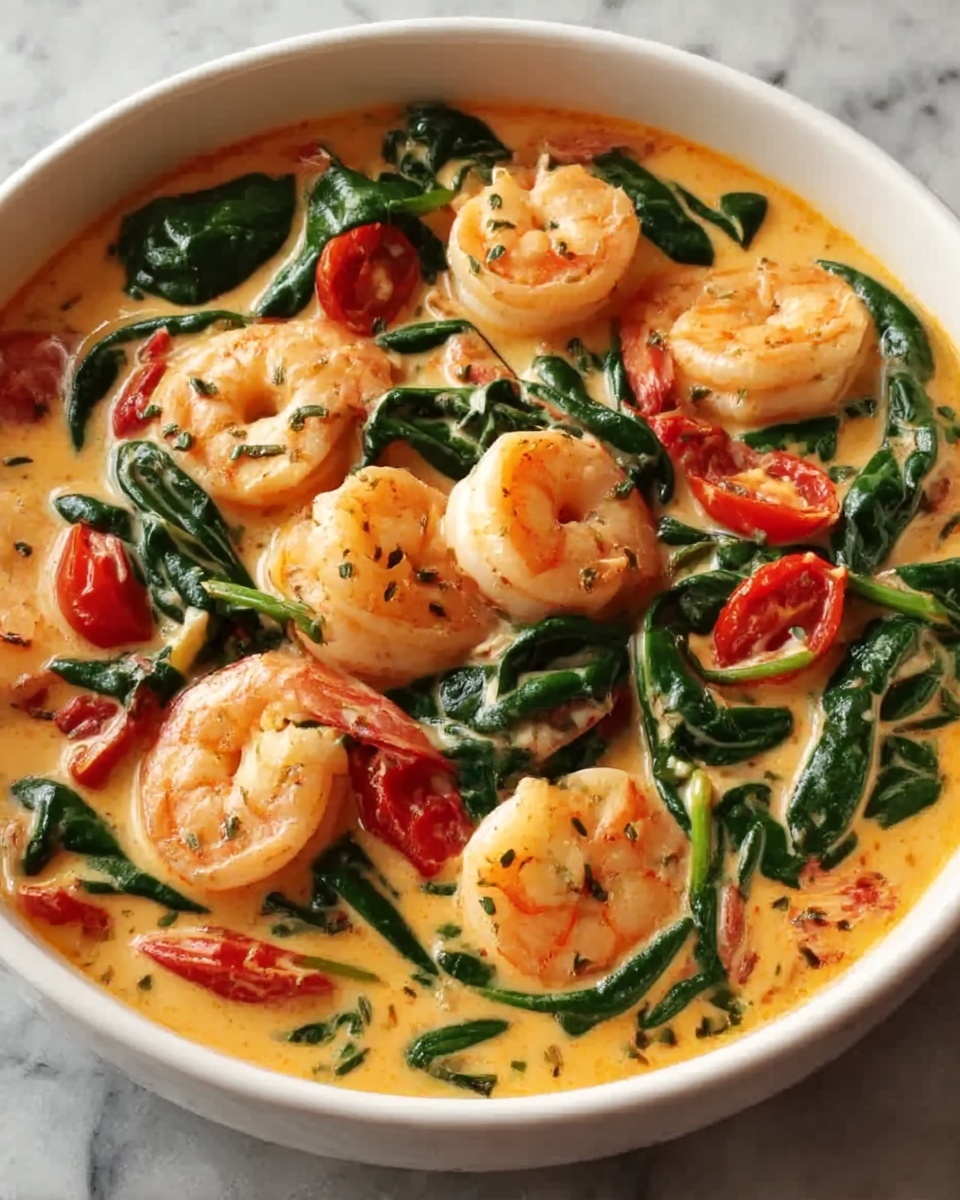 Best Creamy Shrimp Tuscan Fettuccine Recipe - Recipe Image