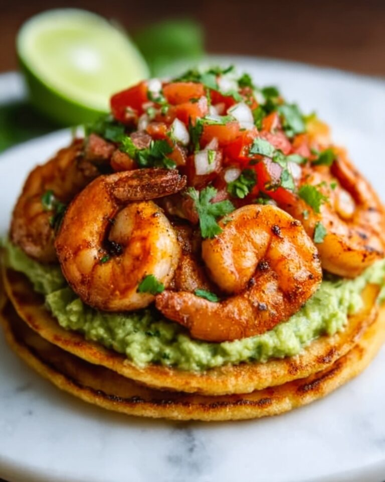 Grilled Shrimp Tostadas with Guacamole and Pico de Gallo Recipe
