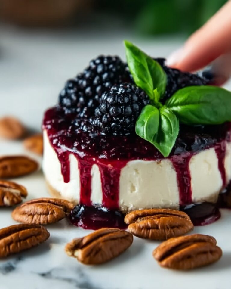 Blackberry Basil Balsamic Brie with Sweetened Pecans Recipe