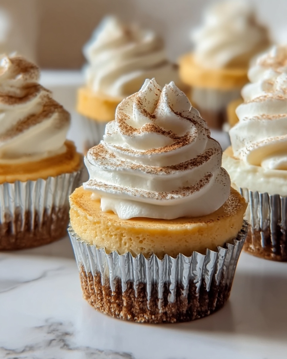 No-Bake Mini Pumpkin Cheesecakes Recipe - Recipe Image
