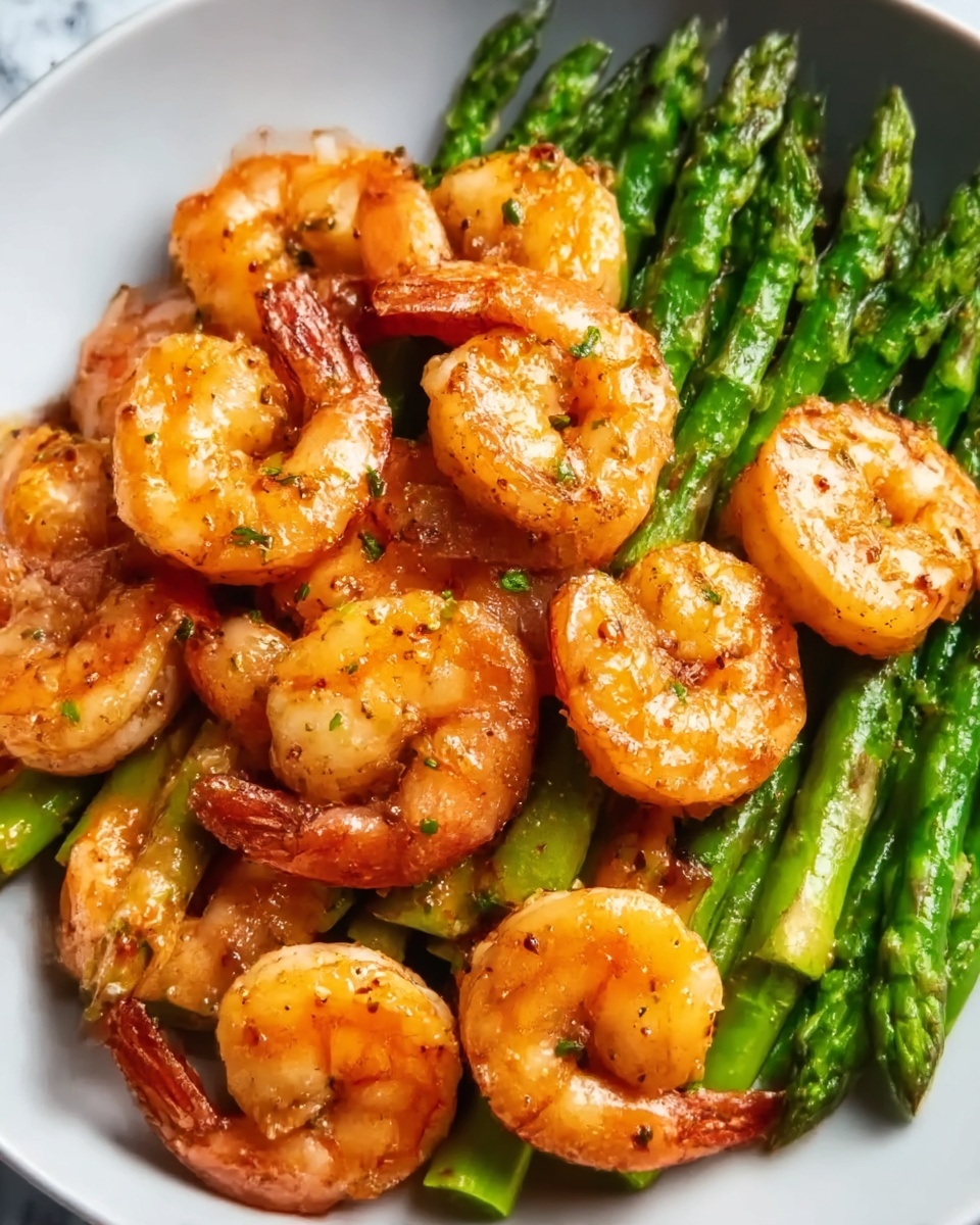 Shrimp and Asparagus Skillet with Garlic, Paprika, and Lemon Recipe - Recipe Image