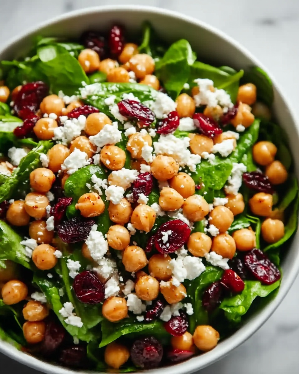 Feta & Cranberry Chickpeas with Lemon Vinaigrette Recipe - Recipe Image