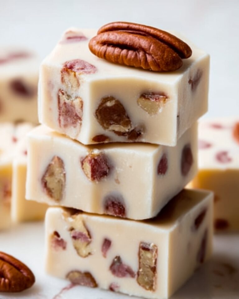 Strawberry Pecan White Chocolate Fudge Recipe
