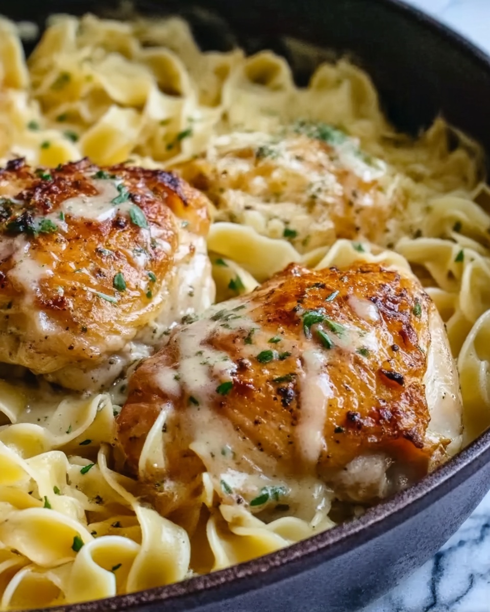 One-Pan Chicken with Buttered Noodles Recipe - Recipe Image
